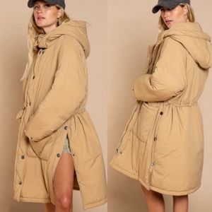 POL long hooded coat.